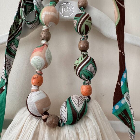 BCBGMaxazria White Cream Midi Bohemian Halter Dress Size 8 - Picture 4 of 8